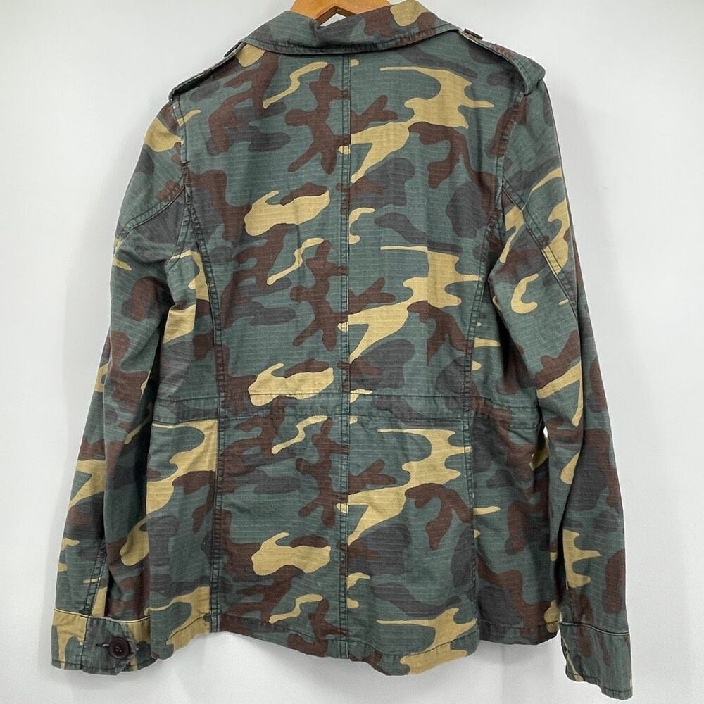 Madewell Brown Green Camo Outbound Button Down Utility Jacket Size Large - Picture 4 of 9